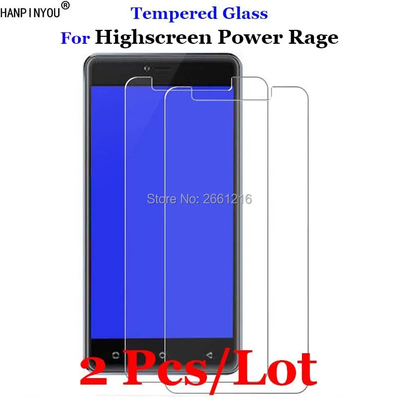 2 шт./лот для Highscreen Power Rage закаленное стекло 9H 2.5D Премиум Защитная пленка экрана 5
