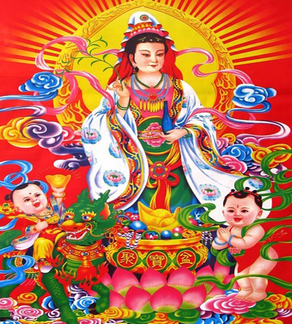 

Promotion Kits Crochet 3d New Diy Diamond Painting Bodhisattva&baby Mosaic Square Full Drill Drawing Decoration Embroidery