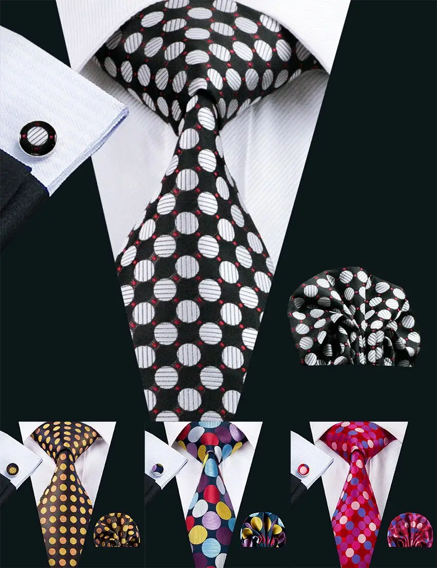 4 Styles High Quality 100 Silk Ties For Men Wedding Business 8.5cm Dot