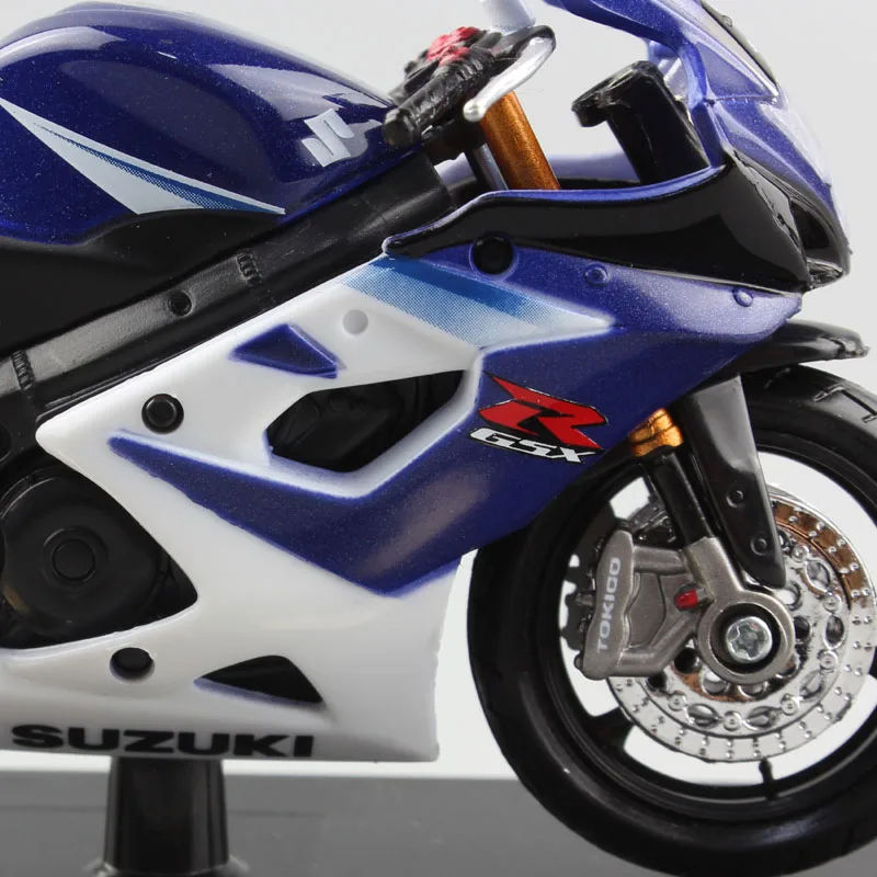 1:18 Масштаб Детская Металлическая литая модель мотоцикла Гонки SUZUKI GSX-R 1000 мото спортивные автомобили Бесплатные колеса игрушки коллекция для мальчиков