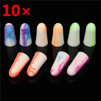 

10PCS Soft Foam Ear Plugs Travel Sleep Noise Prevention Earplugs Noise Reduction Earplugs Earmuff Workplace Safety Supplies