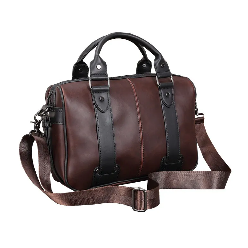 

YGDB Brand Handbag Men PU Leather Brown Business Briefcase Messenger Shoulder Bag Casual Male Satchel Cross Body Bags 6377#