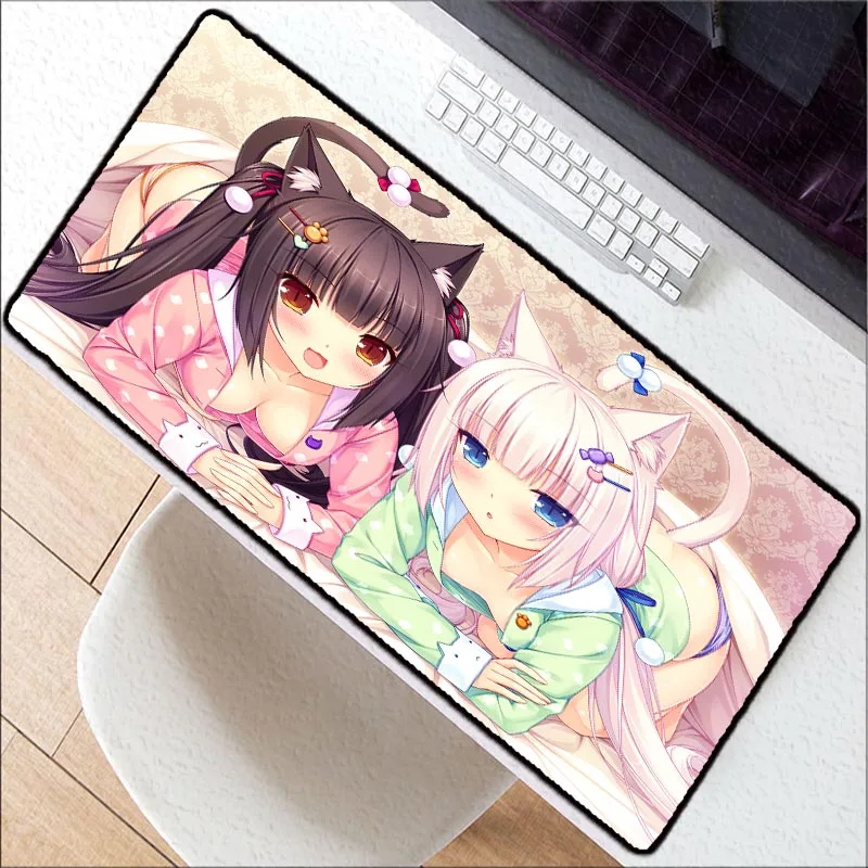 Mairuige 900x400 мм Chocola Nekopara коврик для клавиатуры и мыши геймерские коврики аниме