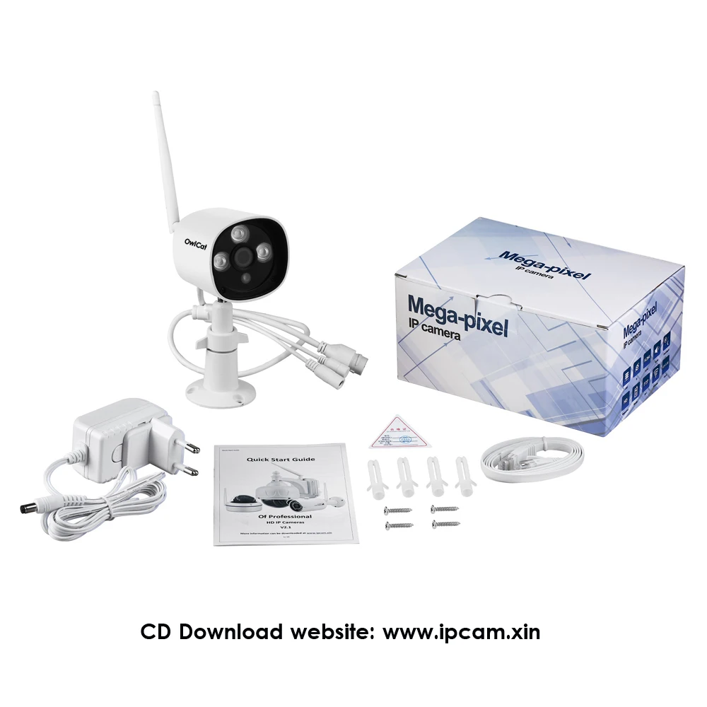 Ip камера видеонаблюдения OwlCat HD цилиндрическая с Wi Fi 2 Мп 5 МП слот для SD
