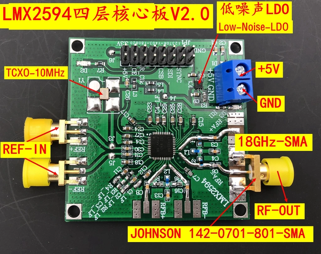 US $185.82 Development Board of LMX2594 Frequency Synthesizer PLL Phase Locked Loop 10M15GHz High Frequency Microwave Signal Source