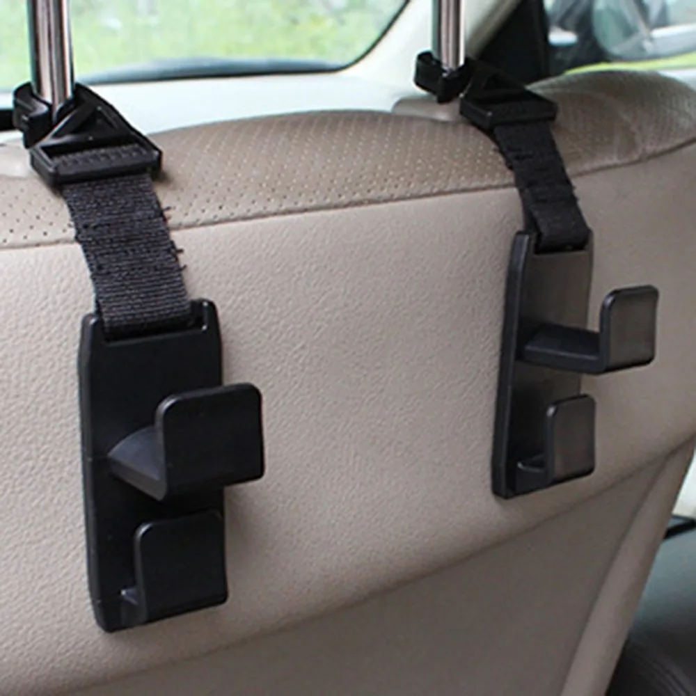 

2Pcs Universal Car Seat Back Hooks Hangers Organizer Universal Headrest Mount Storage Hooks House Storage Car Styling