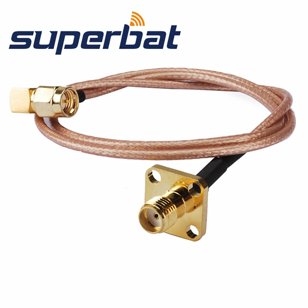 Кабель Superbat с разъемом SMA и 4 отверстиями Прямоугольный штекер RG316 20 см