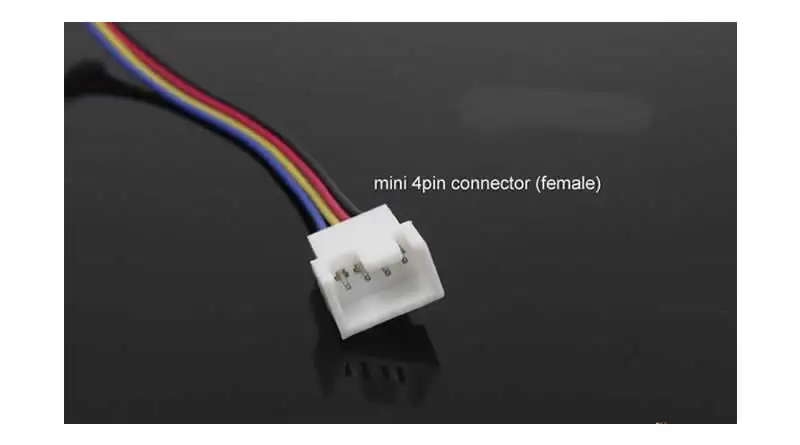 Pwm fan expansion cable Pwm fan cable Conversion cable adapter 4pin fan Adapter cable Convert extension cords VGA card mirco 4pin to mini fan 11cm Support temperature adjustment