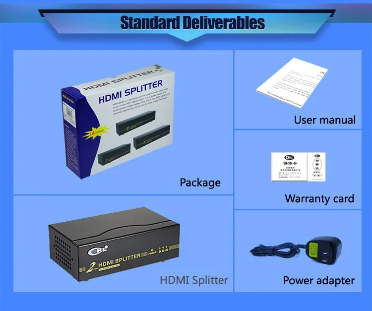 Ckl hd-92 1x2 2 Порты и разъёмы HDMI Splitter Поддержка 1.4 В 3D 1080 P для ПК Мониторы