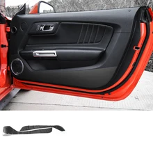 Lsrtw2017 углеродное волокно автомобильной двери анти-kick стикер для ford mustang 6th поколения