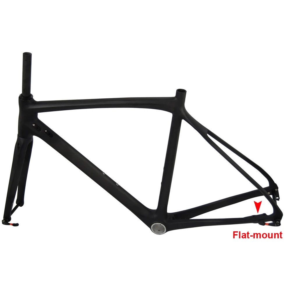 Flat mount carbon road frame disc brake internal routing Di2 compatible frameset FM-R868HE