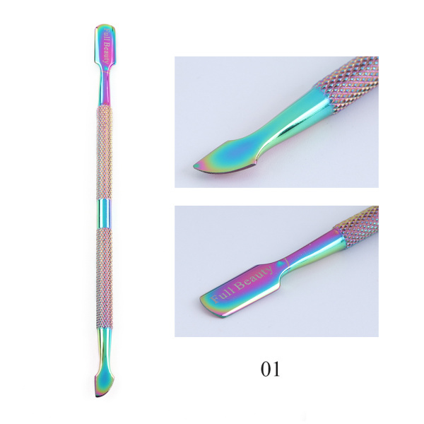Beauty Manicure Cutter Rainbow Nail Clippers Nippers Dead Skin Gel Polish Remover Cuticle Pusher Nail Care Tool CH01-12/FB
