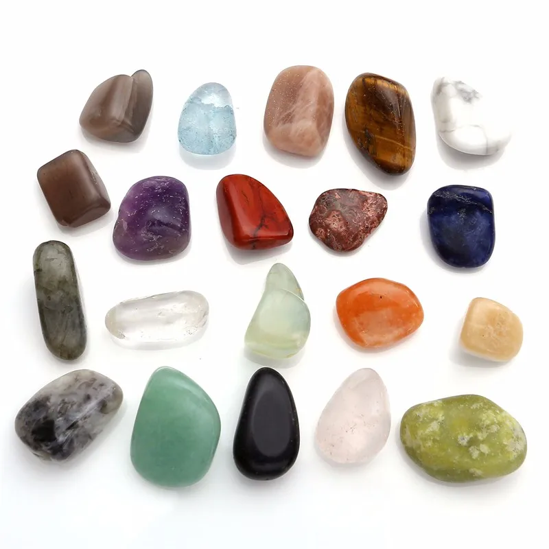 Sunligoo 20x мини-ассорти из натурального камня, камни, авантюрин, обсидиан, агат, бусины, чакра, Целебный Камень «reiki», Декор