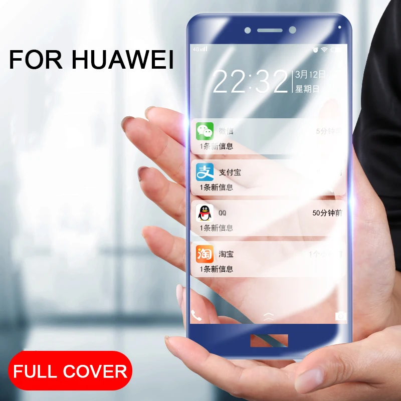 Полное защитное закаленное стекло для Huawei Honor 9 9i V9 P9 Lite mini 2019 Plus Y9 2018 glas 9H Защитная