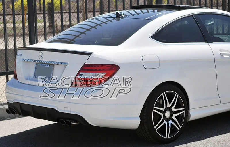 REAL CARBON FIBER REAR WING TRUNK SPOILER for MERCEDES BENZ W204 C-CLASS COUPE 2011-2013