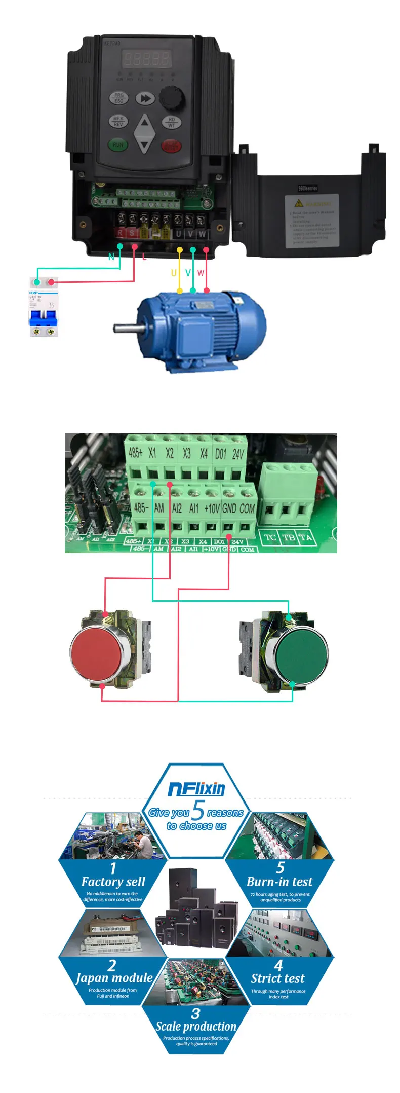 220V 16A 4kW преобразователь однофазный частотно-регулируемый привод с частотно-регулируемым приводом Скорость Управление; PWM Управление инвертор для 3-фазный 4kW AC Motor1