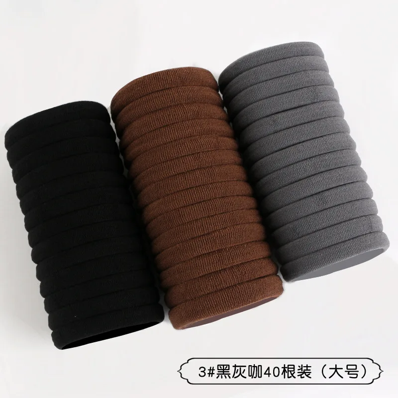 40/60 Pcs/LOT Elastic Hair Scrunchie Hair Bands For Women Scrunchies 40pcs Stretch Rubber Ties Ponytail Holders Hair Accessories - Цвет: 3 colors(40 pcs set)