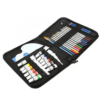 

31PCS Artist Water-Soluble Sketching Drawing Colored Pencil Watercolor Acrylic Pigment Set Water soluble color lead