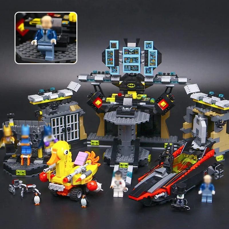 

1098PCS Batman Movie 2 super Break in heroes Set Building Blocks Bricks Educational Toys boy gift compatible goING 70909 house