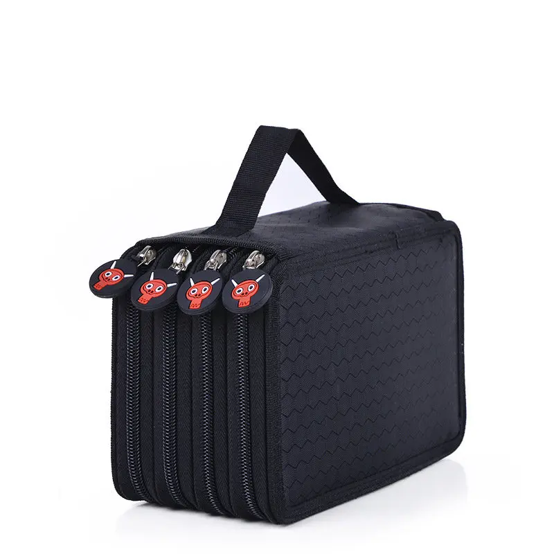 Caixa de Papelaria Esboço Escola Lápis Case Buracos Penalidade Grande Zíper Caneta Bolsa Quatro Multi Camadas Menino Meninas Conjunto 72 11 High Quality Material escolar e de escritório
