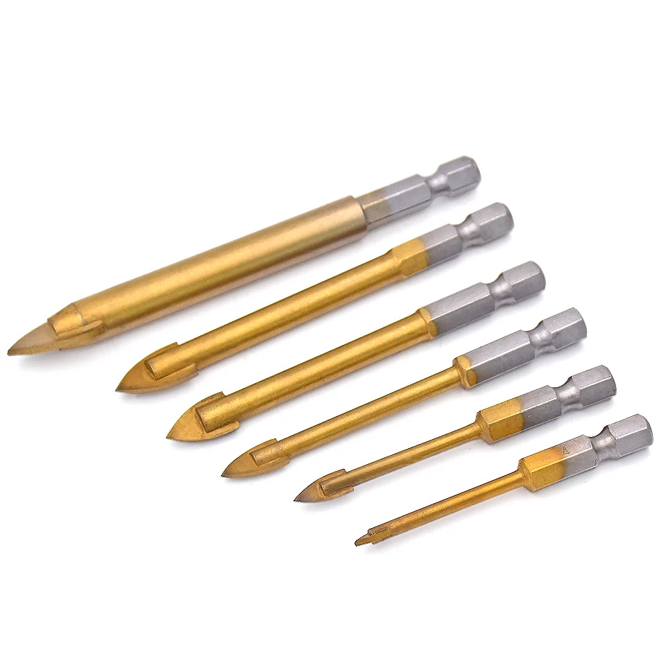 Buy 6pcs Tungsten Carbide Glass Drill Bit Sets