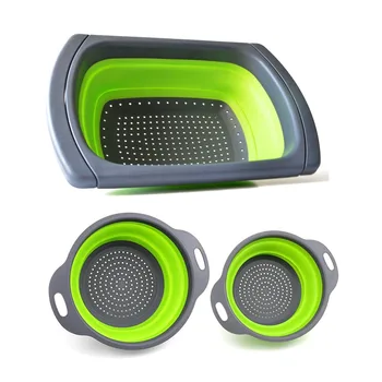 

3pcs/set Fruit Vegetable Drain Basket Kitchen Strainer Tools Food Fruits Vegetable Washing Baskets Home Kitchen Supplies