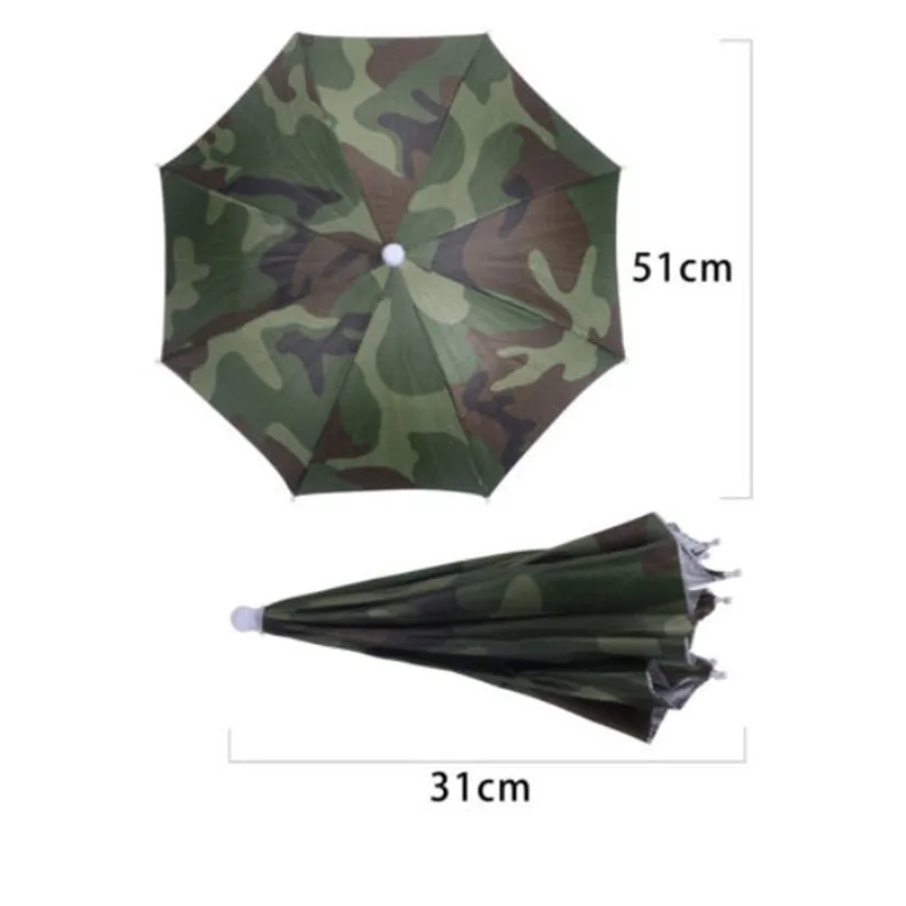 

Fishsunday Outdoor Foldable Sun Umbrella Hat Golf Fishing Camping Headwear Cap Head Hat Camouflage drop shipping July19
