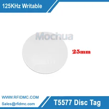 125 кГц скопируйте ключ T5577 круглая бирка ПВХ rewritablecoin Cards-10pcs