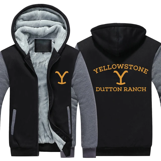 Kevin Costner Yellowstone Thicken Hoodie Yellowstone Dutton RANCH Warm