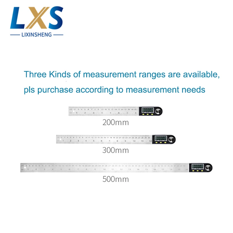 200 мм/300 мм/500 мм электронный цифровой Измеритель угла из нержавеющей стали угловая линейка электронный транспортир Инклинометр Гониометр