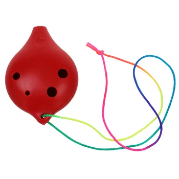 

Ocarina Ceramic 6 Hole Alto C Musical Wind Instrutment Gift Legend of Time Flute red