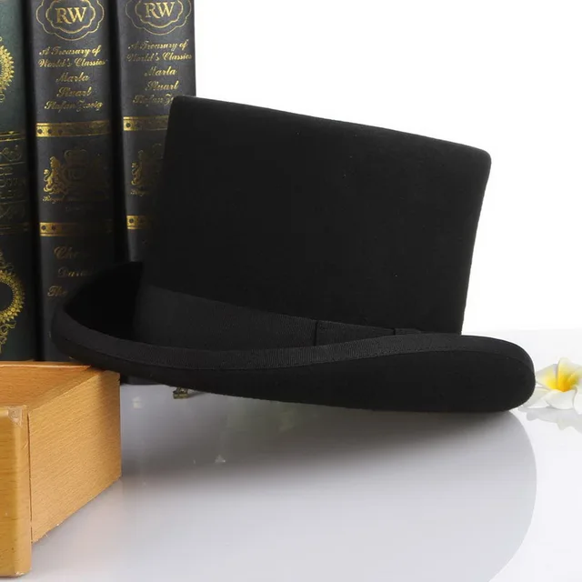 Wool Felt Cylinder Hat | Wool Felt Magician Cap | Top Hat