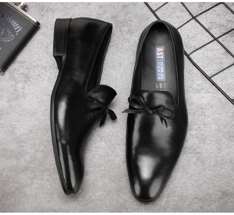 Men's Leather Casual Shoes Men Loafer Solid Loafers Genuine Leather Mens Loafers Flats Driving Shoes Boat Shoes Slip On Big Size (5)