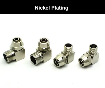 

3pcs PL 10-03 3/8" 3/8 Inch PL 10-04 1/2" 1/2 Inch Male Thread to OD 10mm Elbow Air Hose Tube Quick Coupler Coupling Fitting