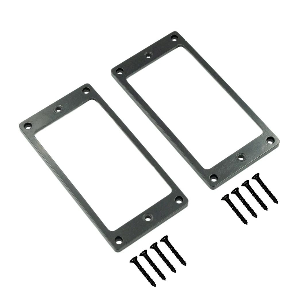 NAOMI 2 шт. плоский металлический Humbucker пикапа рамка Монтажные кольца для