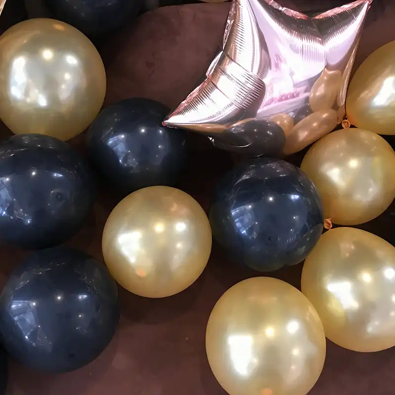 Black Gold Theme 21st Mustache Balloon Decoration For Him