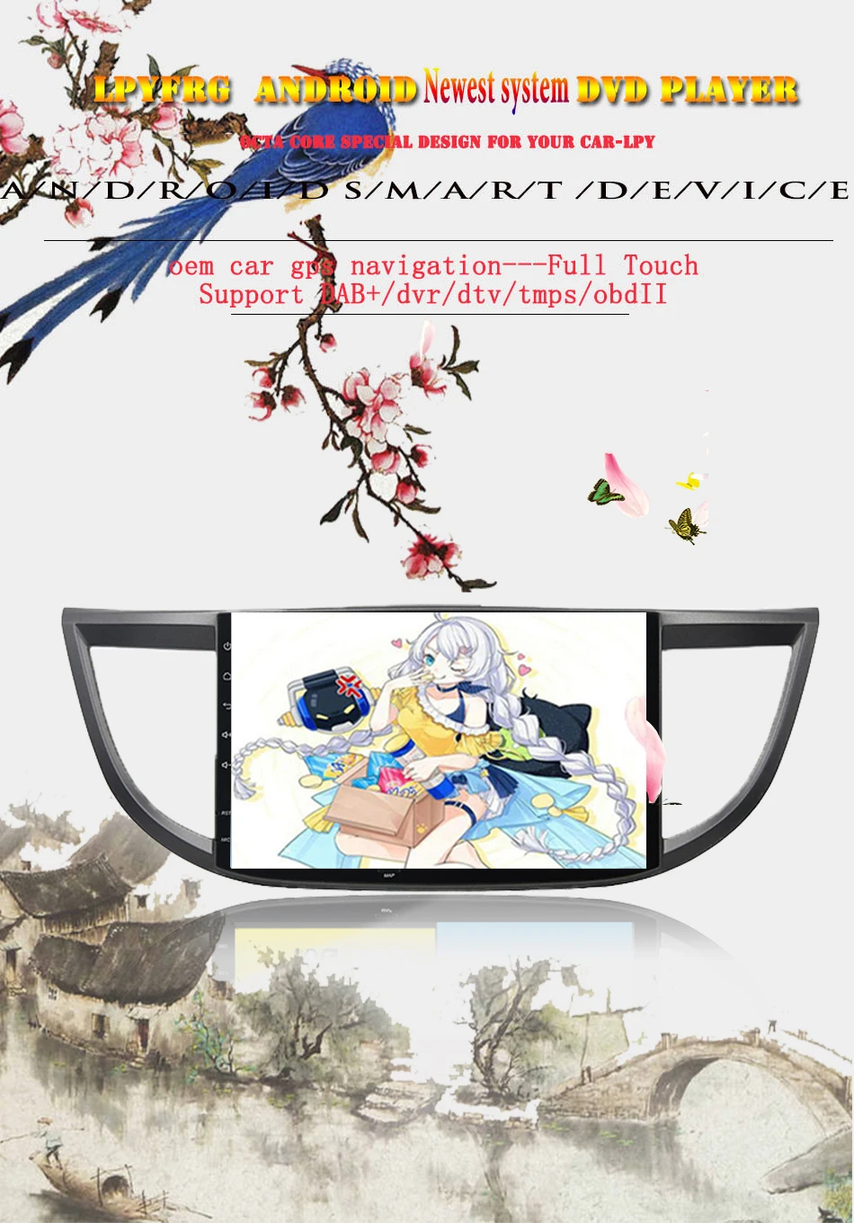 Perfect 10.1 inch Octa Core Android 9.0 Car DVD Player Navigation GPS Fit Honda CRV 2012 2013 2014 2015 16 TV 4G Radio Stereo Head Unit 2