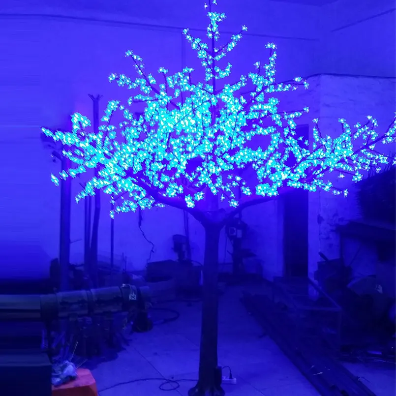 

2.5Meter 1728leds christmas artifical 3Color changing led cherry blossom tree light for xmas outdoor garden decoration