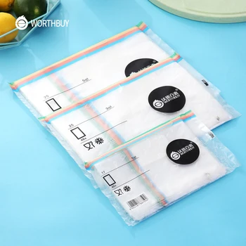 

WORTHBUY 40 Pcs/Set Reusable Freezer Bag Food Grade Plastic Food Container Bag Keep Fresh Meat Fruits Food Packaging