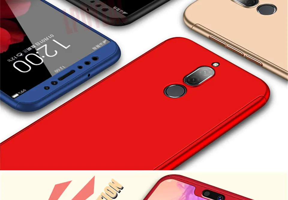 360 Full Protective Case For Huawei P30 P20 Pro Mate 20 Lite Nova 3 3i 4 P10 P9 Honor 10 9 Lite 8X Hard PC Cover Case With Glass