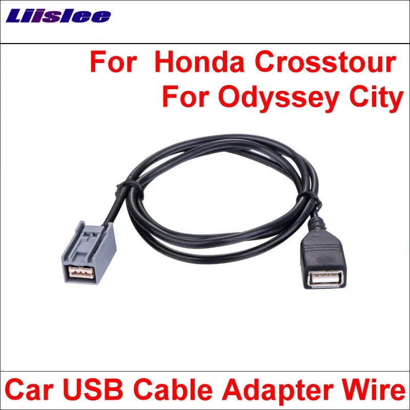 Liislee оригинальные вилки к USB разъему адаптера для Honda Crosstour Odyssey City Автомобильное CD