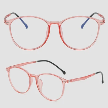 

Blue Light Block Glasses Round Vintage Womens Computer Gaming Eyeglasses Better Sleep Reading Ultralight Memory Frame
