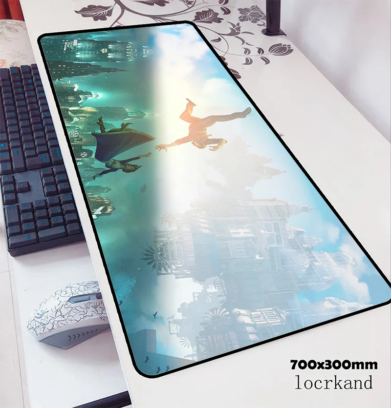  bioshock mouse pad 70x30cm gaming mousepad anime locrkand office notbook desk mat High-end padmouse