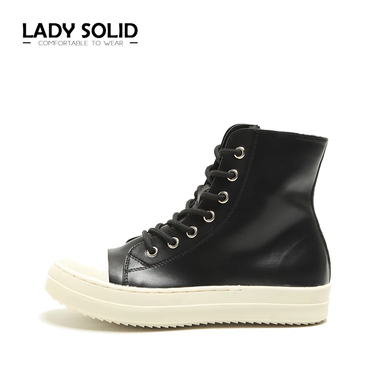 

2018 Spring Autumn Woman Ankle Boots Genuine Leather Lace-Up Casual 35-40 Fashion Women Boots #A7711