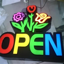 Заводской магазин Alibaba Express Горячая наружная акриловая светодиодная подсветка именной знак