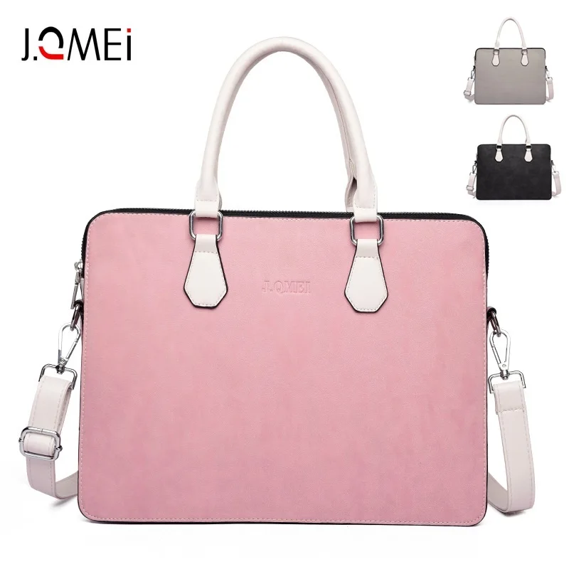 J.QMEI maletín de negocios para ordenador portátil, bolsa de hombro con