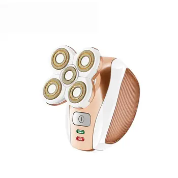 

Electric Hair Removal Epilator Painless Hair Shaver Facial Hair Removal Body Depilator Safe 5 Blade USB Recharge