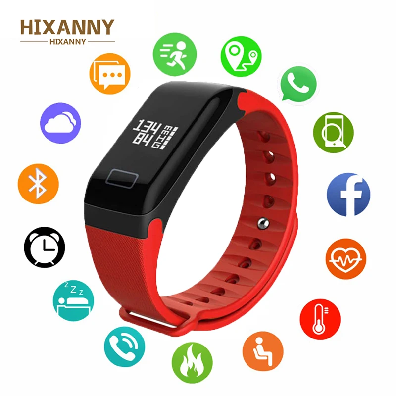 

HIXANNY Smart Bracelet Heart Rate Monitor Blood Pressure Smart Band Health Fitness Tracker Smart Wristband for Android iOS