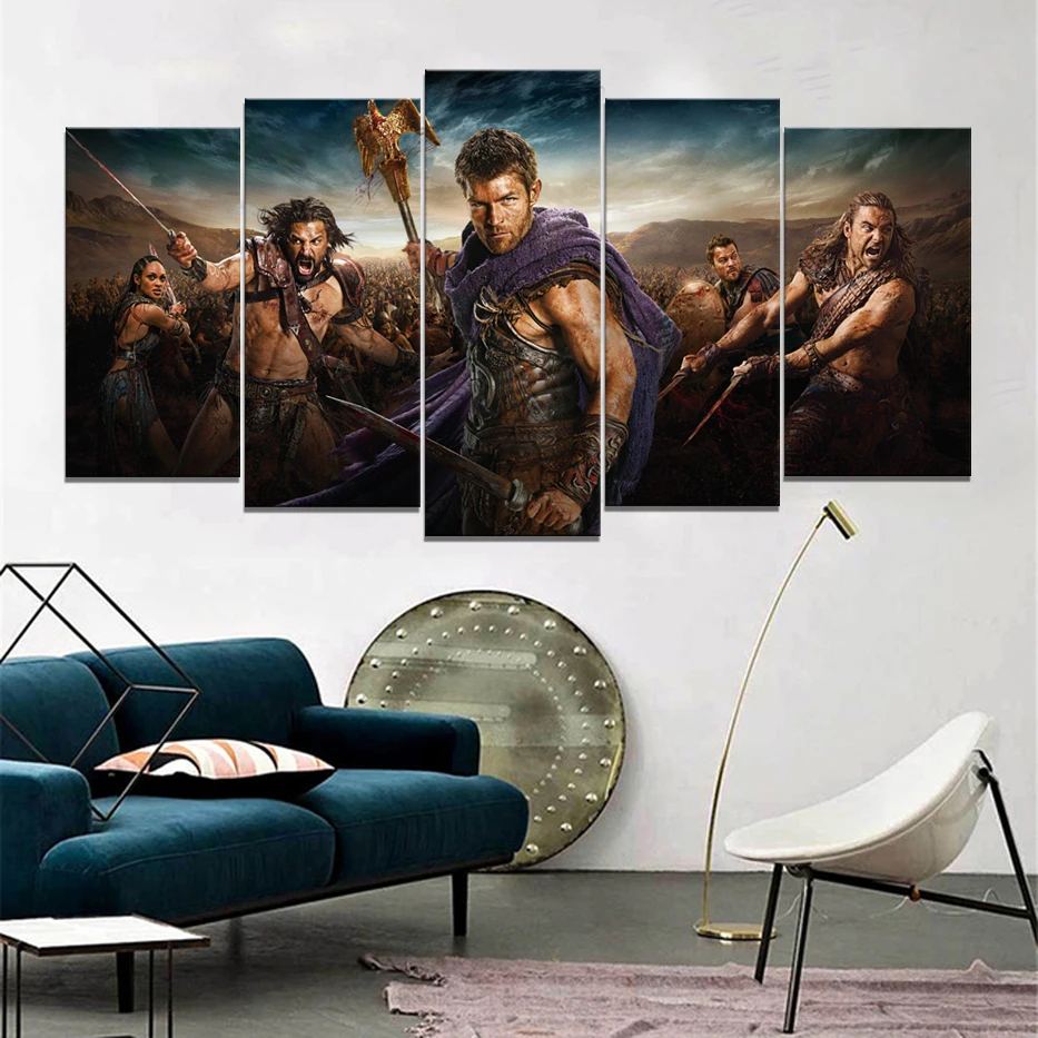 

Spartacus Oil Painting 5pcs (No Frame)Printd on Canvas Arts Home Blood and Sand Decoration Painting