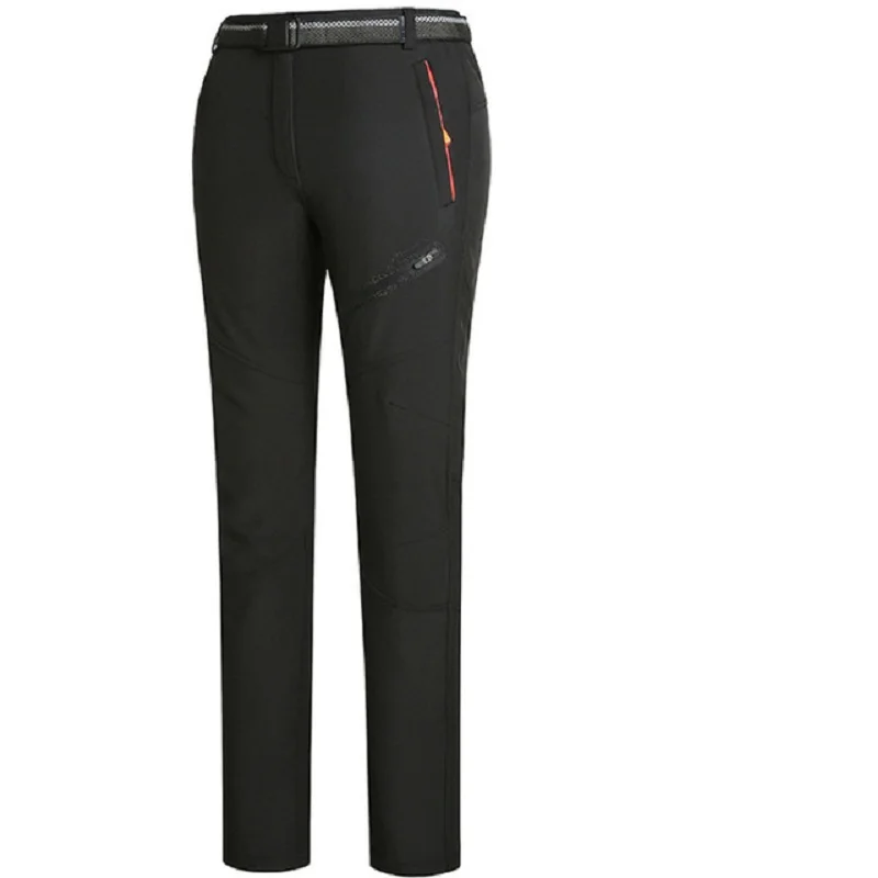 Mujeres Camping senderismo pantalones invierno Cálido impermeable espesar Fleece Softshell pantalones montañismo Trekking pantalones AA12080